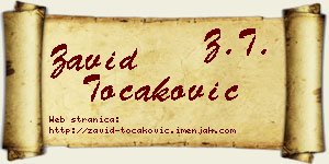 Zavid Točaković vizit kartica